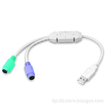 USB to PS/2 Cable with Plug-and-play Function, Provides Solutions for Computers, High Performance